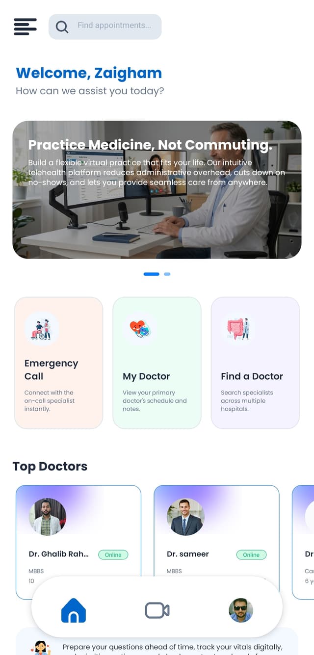 Home — emergency call, my doctor, find a doctor
